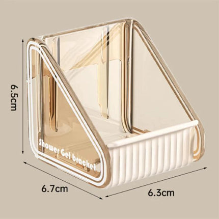 Wall-Mounted Organizer for Bathroom Shower Essentials at Home - no-drill compact shower caddy for shampoo soap bottles, mounts on wall or door to declutter