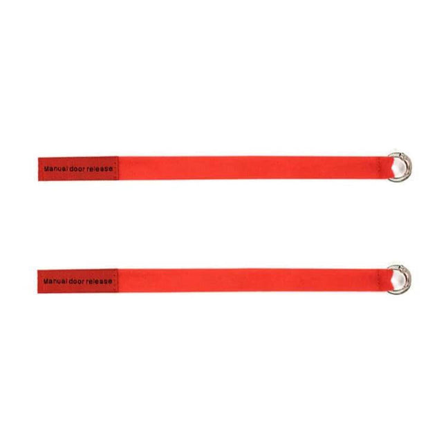 Door Emergency Pull Cord For Tesla Model Three And Y - red nylon manual door release strap with metal ring, 24 x 2.5 cm, fits Model 3 and Model Y