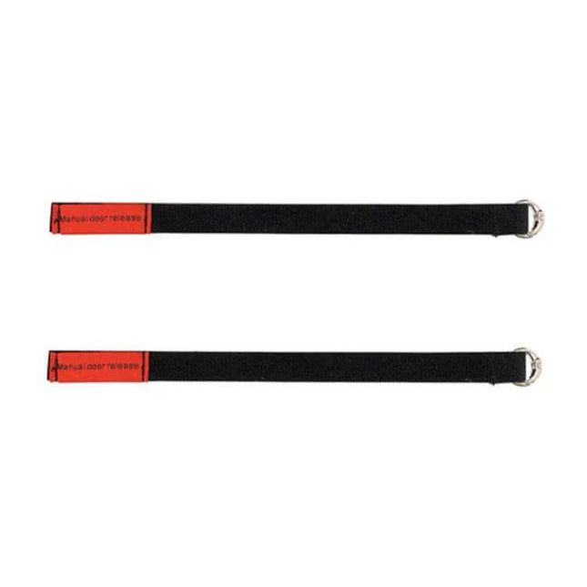 Door Emergency Pull Cord For Tesla Model Three And Y - nylon manual door release strap 24x2.5cm, black with red tag and metal ring