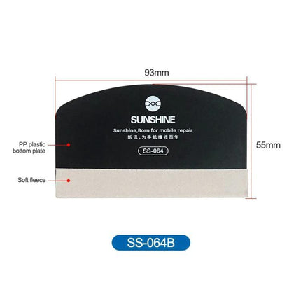 SUNSHINE Hydrogel Film Screen Scraper Card for Mobile Devices black SS-064B scraper card with soft fleece edge and dimensions 93x55mm