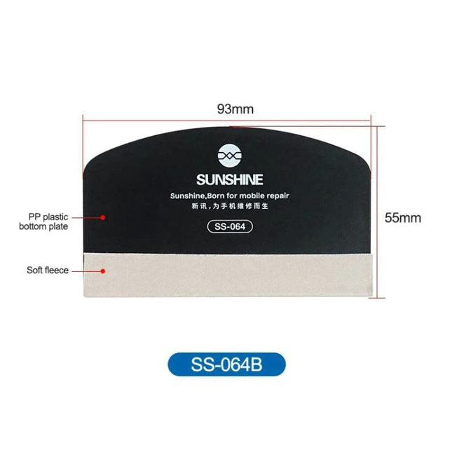 SUNSHINE Hydrogel Film Screen Scraper Card for Mobile Devices black SS-064B scraper card with soft fleece edge and dimensions 93x55mm