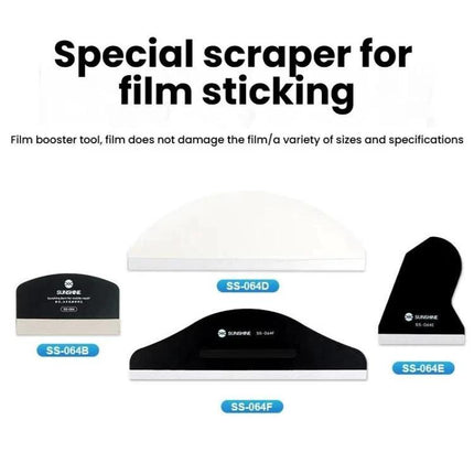 SUNSHINE Hydrogel Film Screen Scraper Card for Mobile Devices - set of SS-064B/SS-064D/SS-064E/SS-064F tools for bubble-free hydrogel film installation