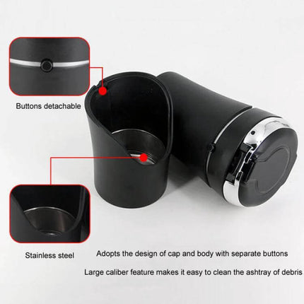Car Ashtray Removable For Cup Holders Keeps Your Car Clean While Driving - removable cup holder ashtray with stainless steel inner and ABS shell