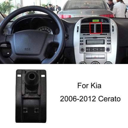 Dashboard Car Phone Holder for Left-Hand Drive Models installed on Kia Cerato 2006-2012 dashboard air vent snap-on mount