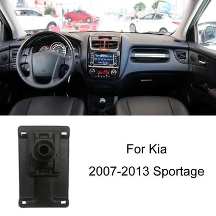 Dashboard Car Phone Holder for Left-Hand Drive Models installed on Kia Sportage 2007-2013 dashboard air vent snap-on mount