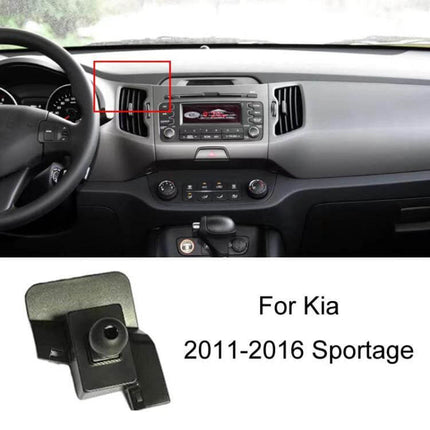 Dashboard Car Phone Holder for Left-Hand Drive Models mounted on Kia 2011-2016 Sportage dashboard near left air vent, snap-on plastic design