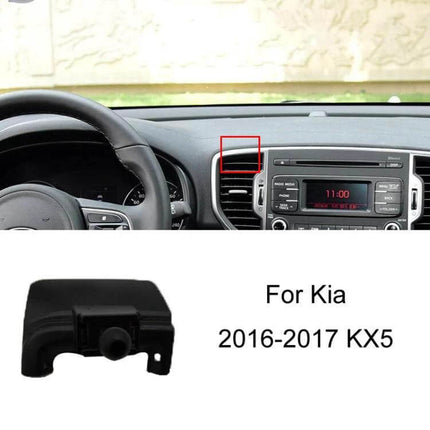 Dashboard Car Phone Holder for Left-Hand Drive Models mounted on Kia 2016-2017 KX5 dashboard near center air vent