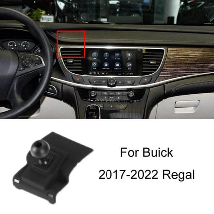 Firstland Buick Left Hand Drive Phone Navigation Bracket mounted near dashboard vent for 2017-2022 Buick Regal, compact clip-on phone navigation holder