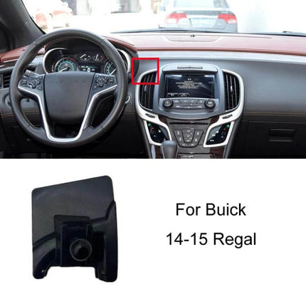 Firstland Buick Left Hand Drive Phone Navigation Bracket mounted on left dashboard near center console of Buick Regal 2014-2015