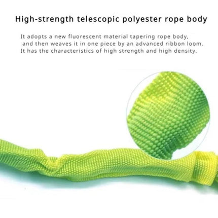 Essential Tow Rope for Roadside Emergency Assistance high-strength telescopic fluorescent polyester rope with forged iron hook and one-piece molded webbing