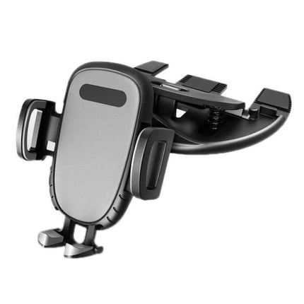 Car CD Slot Phone Holder Automatic Lock Type Black - black automatic-lock CD slot car phone holder with silicone pad fits 4.7–7.1" devices
