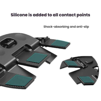 Car CD Slot Phone Holder Automatic Lock Type Black with silicone shock-absorbing anti-slip pads at contact points for secure grip