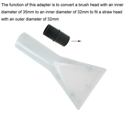 35mm/32mm Suction Pickup Tool for Sofa and Carpet Cleaning clear adapter nozzle with 35mm to 32mm reducer for upholstery and carpet