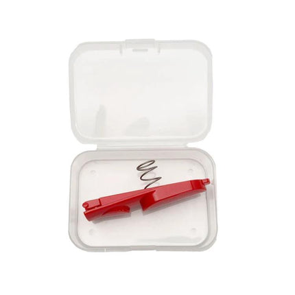 Dyson Vacuum Replacement Switch Button with Long Design and Box - red replacement button and spring in clear storage case