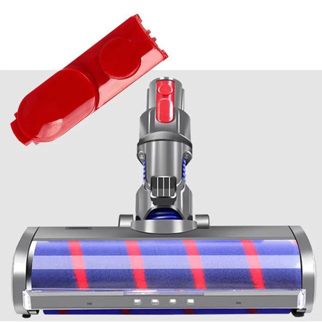 Dyson Vacuum Replacement Switch Button with Long Design and Box shown red long switch button and compatible vacuum head for V6 V7 V8 V10 V11 V15 V18 Slim