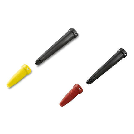 Karcher Reusable Extension Nozzle for Steam Cleaners black long nozzles with red and yellow tips for extended reach and deep cleaning