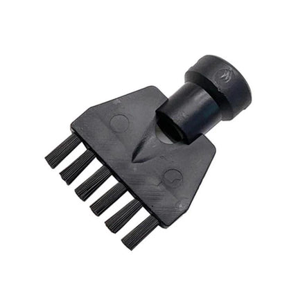 Karcher Compatible Small Flat Brush for Steamer Cleaning – compact black replacement brush for grout, sinks, countertops