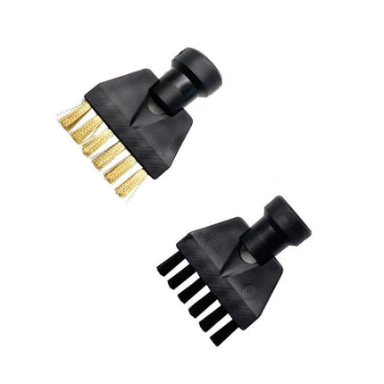 Karcher Compatible Small Flat Brush for Steamer Cleaning - compact dual bristle heads for grout, sinks, countertops, fits SG-42/SG-44/SC1-SC5/CTK10-20