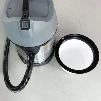Replacement Dust Filter for Karcher NT Series Vacuum Cleaners shown next to compatible Karcher NT20/1 NT30/1 NT38/1 NT40/1 wet dry vacuum
