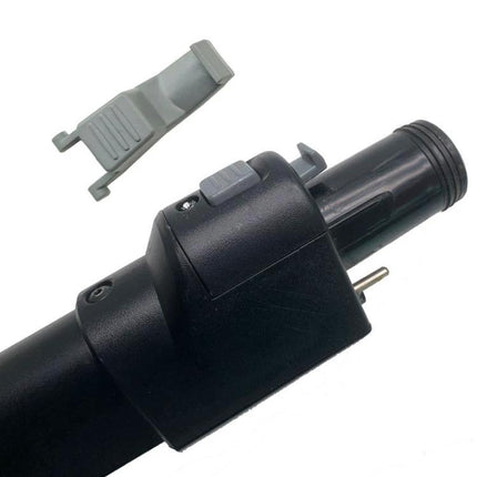 Karcher VC4i Extension Rod Clip for Handheld Vacuum Cleaner shown attached to black extension rod, replacement clip accessory for secure connection