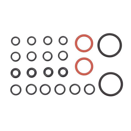 22-Piece Karcher O-Shape Sealing Ring Set for Steam Cleaners - assortment of black and red O-rings to replace worn seals in SC2 SC3 SC4 SC5 CTK10 CTK20 models