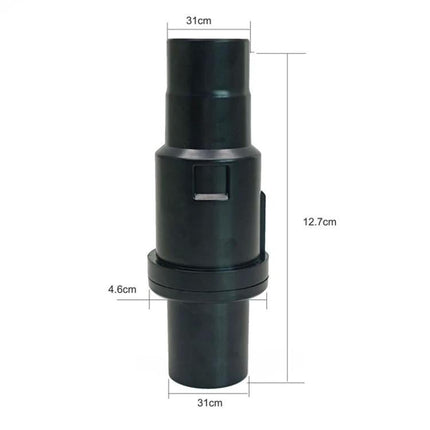 Shark 32mm Vacuum Adaptor for NV350 and NV360 Series - black 32mm connector with locking clip and dimensions for brush switching