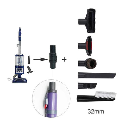 Shark 32mm Vacuum Adaptor for NV350 and NV360 Series showing adaptor with 32mm brushes and vacuum connection