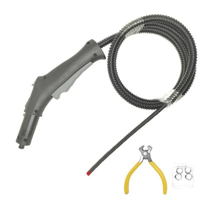 7-Piece Replacement Handle Hose for Karcher Steam Cleaners showing black handle, coiled hose, pliers and clips