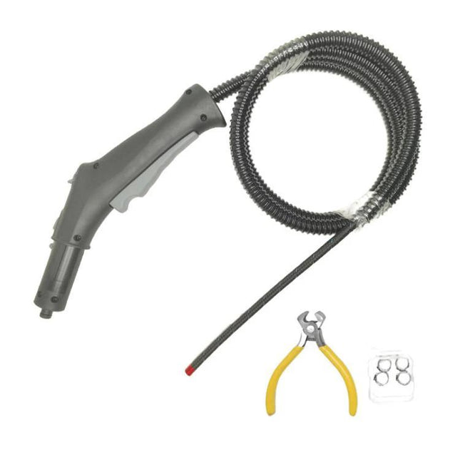 7-Piece Replacement Handle Hose for Karcher Steam Cleaners showing black handle, coiled hose, pliers and clips