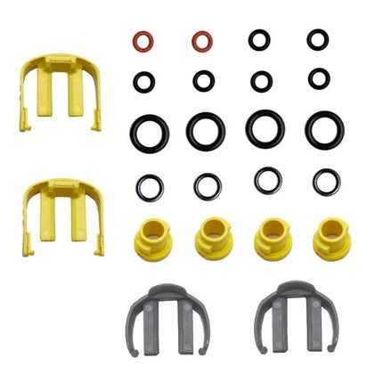 Karcher Compatible Sealing Ring Set for High Pressure Washers, 24 Pieces - replacement O-rings and quick coupling seals kit