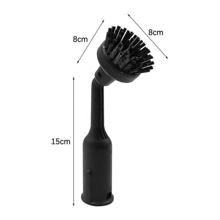 Crevice Nozzle Extension for Karcher Steam Cleaners - 15cm angled round brush head for grout, corners and appliance crevices