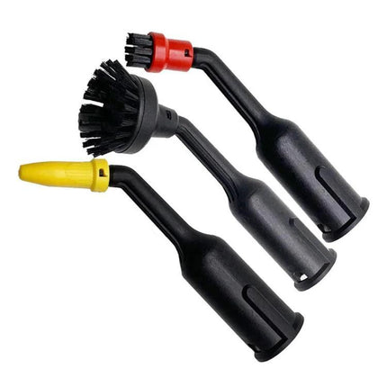 Crevice Nozzle Extension for Karcher Steam Cleaners - black angled attachments set for grout, corners and appliance crevices