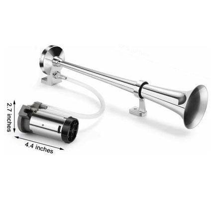 Electric Horn for Cars in Everyday Driving Situations - durable iron electric car horn for clear alerts while commuting (compact compressor shown)