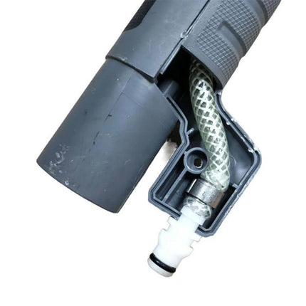 Replacement Handle Connector for Karcher PUZZI Jet Washers showing braided hose and quick-connect fitting inside handle housing