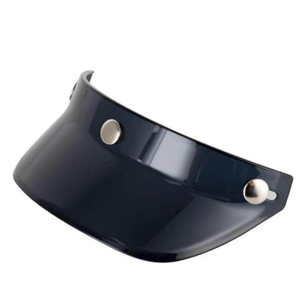Motorcycle Helmet Brim Sunshade For 3-Buckle Helmets - dark smoked resin visor with anti-UV, anti-fog, anti-scratch coatings
