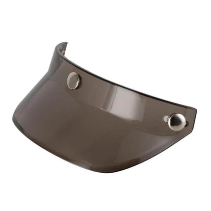 Motorcycle Helmet Brim Sunshade For 3-Buckle Helmets - smoked synthetic resin brim with anti-UV, anti-fog, anti-scratch coating for daytime riding