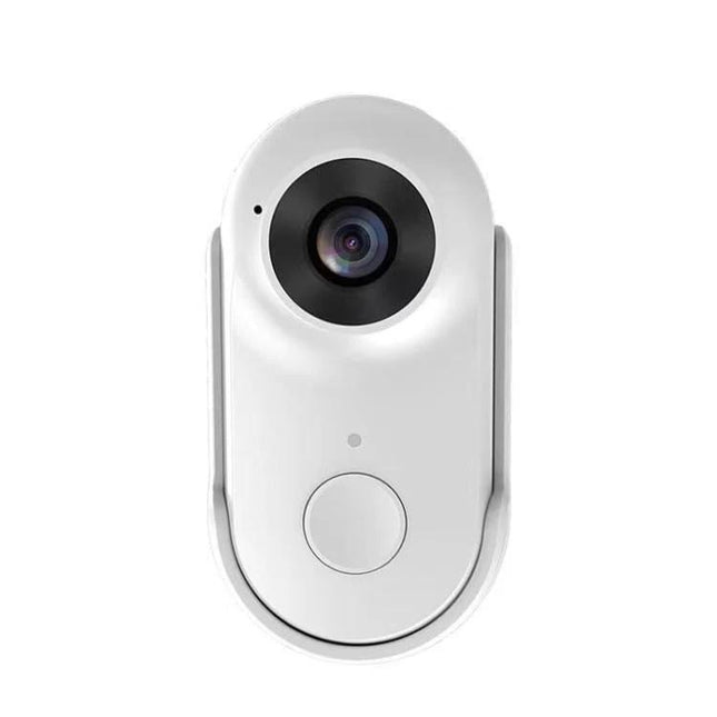 Pet Wearable Camera for Cats and Dogs with Direct Recording attached to a white collar-mounted camera recording pet POV in 1080P
