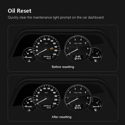 A Practical Tool for Everyday Car Maintenance at Home - OBD2 oil reset dashboard before and after clearing maintenance light