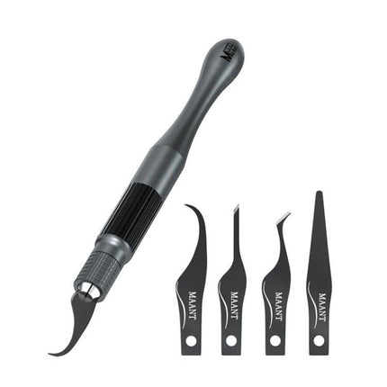 4-in-1 Multi-Tool for Cell Phone and Motherboard Repair - high carbon steel blade pry and glue removal tool with 4 interchangeable tips