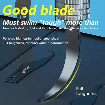 4-in-1 Multi-Tool for Cell Phone and Motherboard Repair showing polished high-carbon elastic steel blade for prying, cutting edges, and removing glue