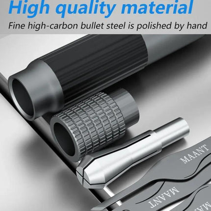 4-in-1 Multi-Tool for Cell Phone and Motherboard Repair showing high-carbon steel blade, textured grip sleeve and precision pry tools