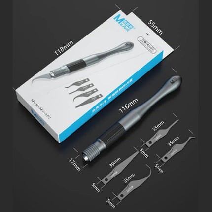 4-in-1 Multi-Tool for Cell Phone and Motherboard Repair - high carbon steel pry blade set with ergonomic handle for precise glue removal and delicate component prying