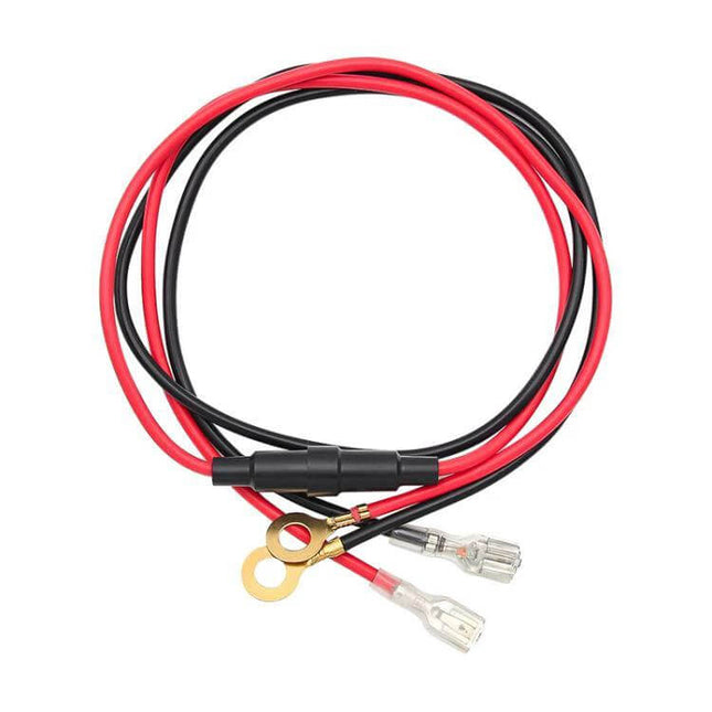 10A 60cm Plug-In O-Type Terminal Power Cable for Vehicle Chargers - red and black 60cm cable with O-type ring terminals and 10A fuse