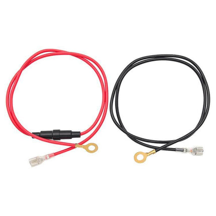 10A 60cm Plug-In O-Type Terminal Power Cable for Vehicle Chargers - red and black 60cm wires with O-type terminals and inline 10A fuse