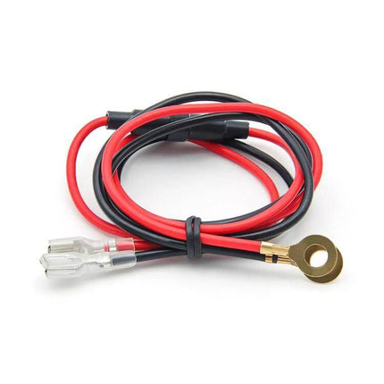 10A 60cm Plug-In O-Type Terminal Power Cable for Vehicle Chargers - red and black 60cm fused cable with O-type ring and plug connectors
