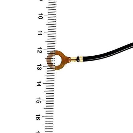 10A 60cm Plug-In O-Type Terminal Power Cable for Vehicle Chargers – close-up of O-type ring terminal on black 60cm cable with ruler