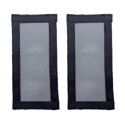 Tesla Model 3 Car Seat Under Vent Dust Proof Mesh Two Piece Set - black honeycomb mesh vent covers 12x25 cm with hook-and-loop fasteners