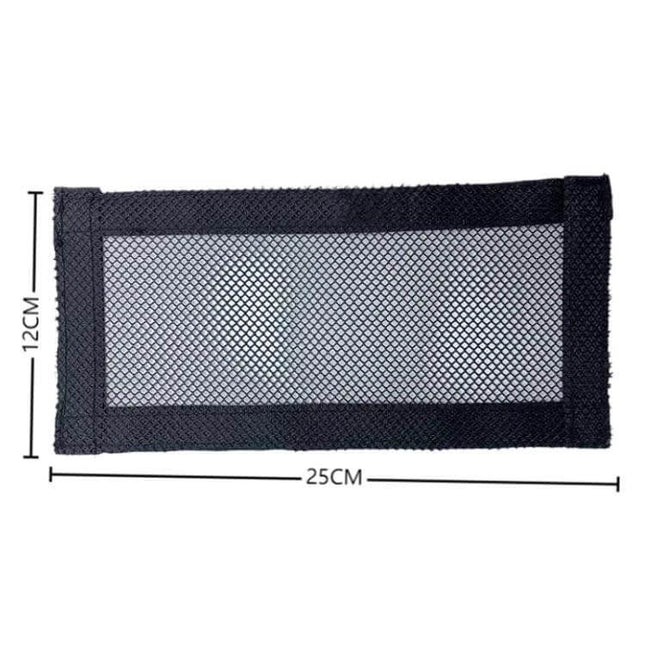 Tesla Model 3 Car Seat Under Vent Dust Proof Mesh Two Piece Set - black honeycomb mesh panel 12x25cm with hook-and-loop edges