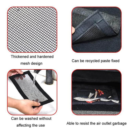 Tesla Model 3 Car Seat Under Vent Dust Proof Mesh Two Piece Set - honeycomb mesh vents cover with hook-and-loop fasteners, washable, dustproof, easy install
