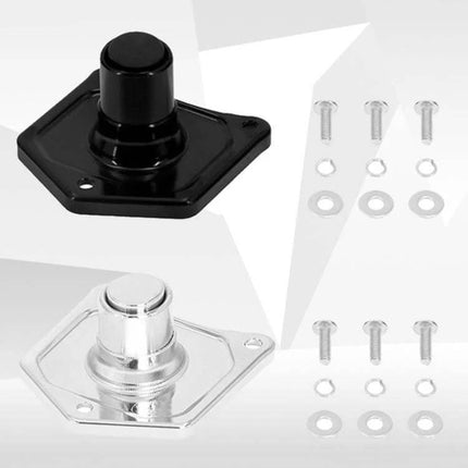 Harley Starter Switch Solenoid End Cap for EVO and Twin Cam - aluminum push-button end cap kit in black and chrome with mounting hardware